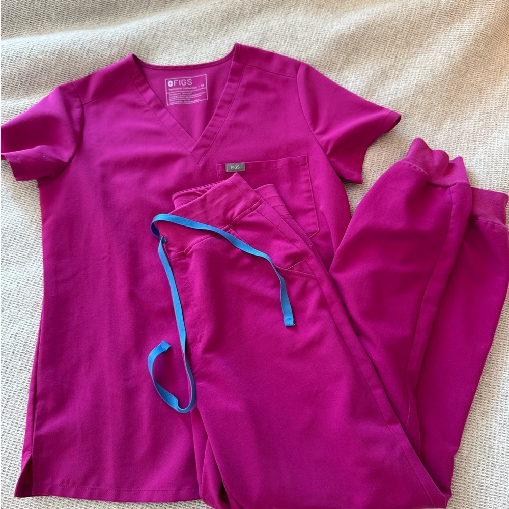 Figs Scrub Set XS Raspberry Sorbet